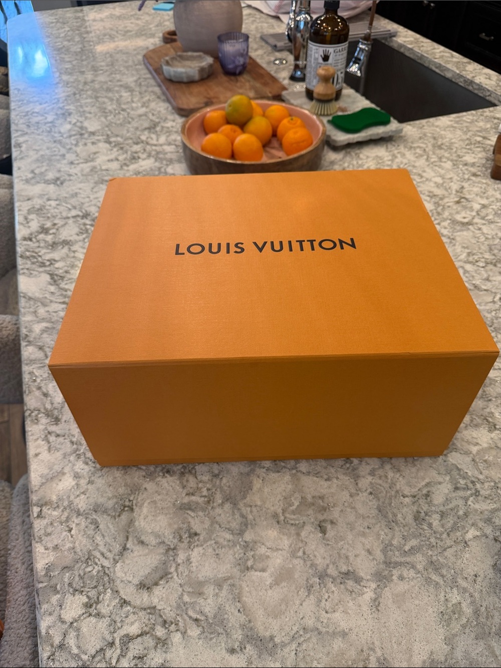 Louis Vuitton Orange Storage Box - Designer Home Organizer